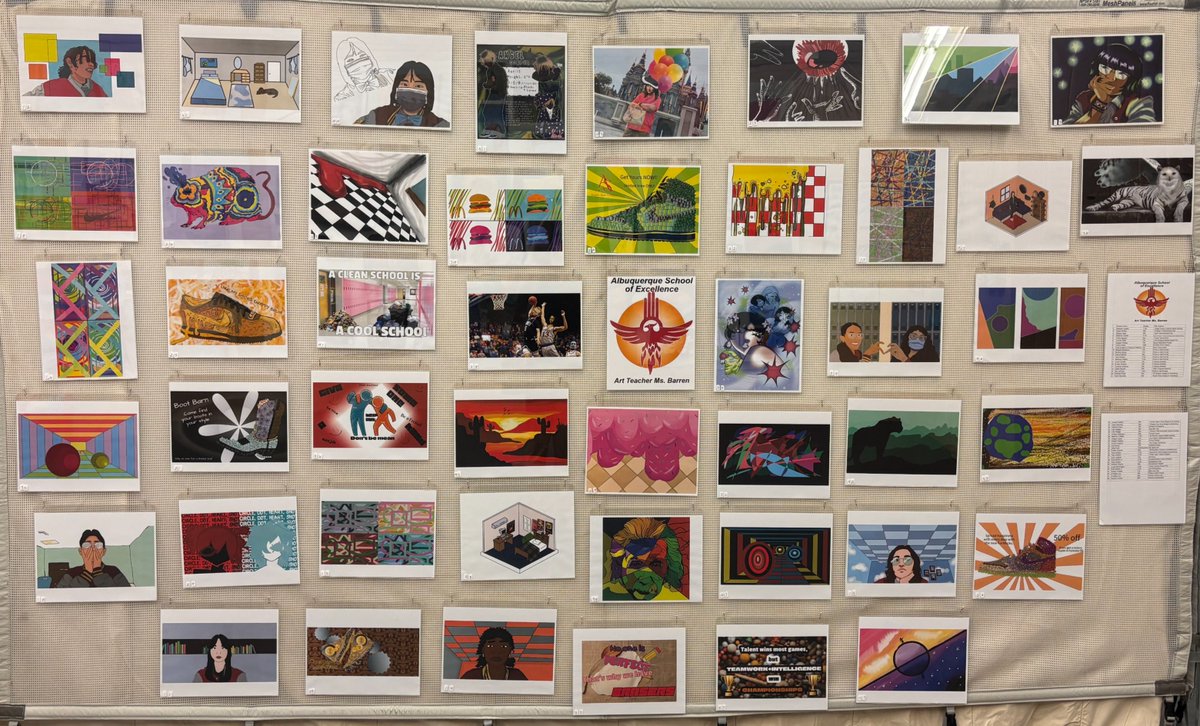 dpvils's tweet photo. Last month, 46 students from @ABQ_SE showcased their digital artwork at the @NMStateFair. The artwork was created using the students’ #dpvils devices. The students competed against students from schools across the state.

#VerizonInnovativeLearning #STEAMeducation https://t.co/icwrQyXwiS
