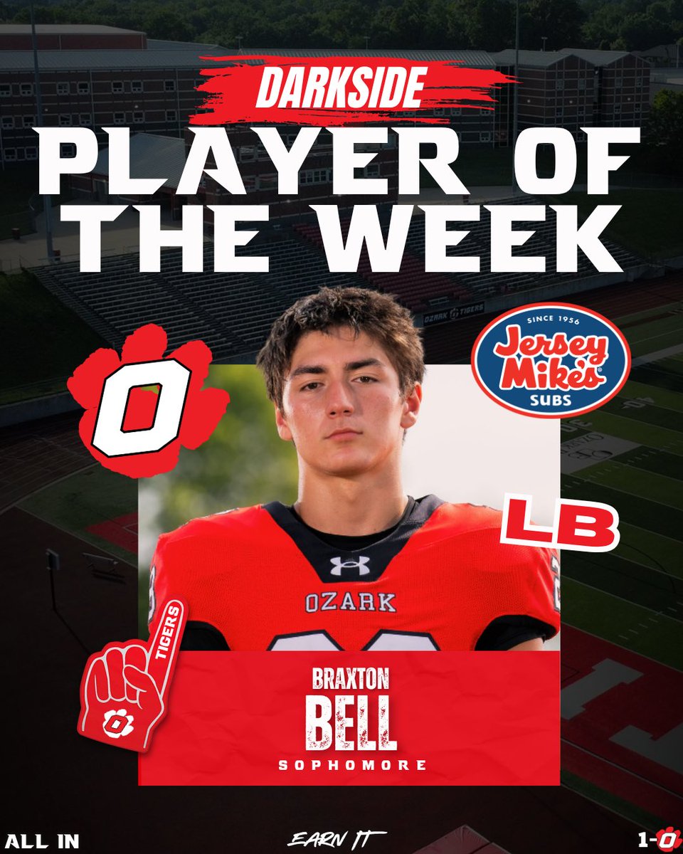 OzarkTigersFB's tweet image. Congrats to our Week#5 Jersey Mike’s Players of the Week!!!

@OzarkTigers @OzarkHS