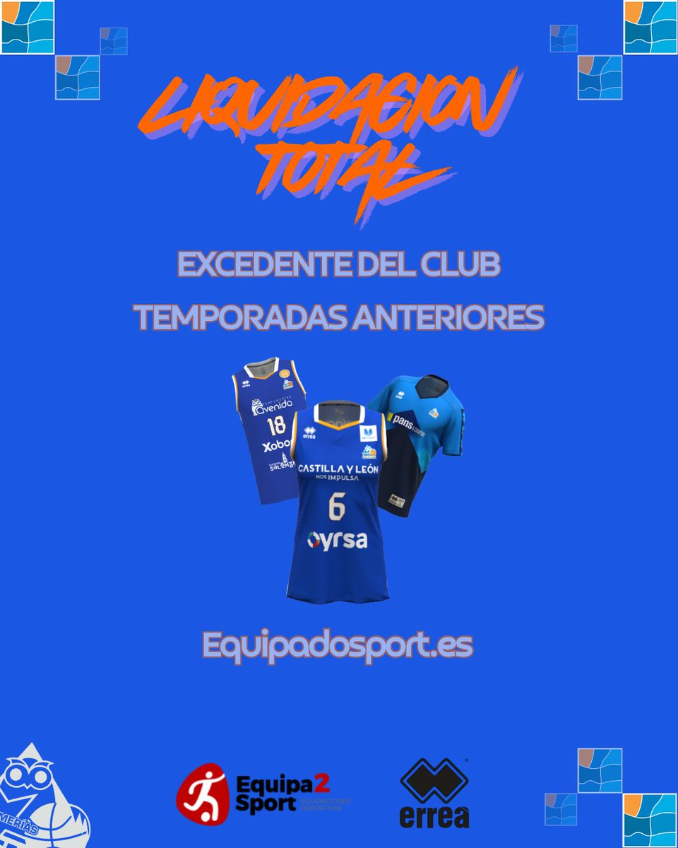 LIQUIDACIÓN TOTAL 🤑

Toda la ropa de EXCEDENTES de nuestros equipos de temporadas anteriores a precios muyyy rebajados

En equipadosport.es 
<a href="/equipa2sport/">Equipa2sport</a>