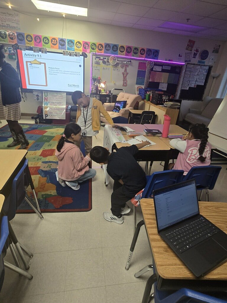 Our amazing 4th graders discussing the benefits of their inventions.