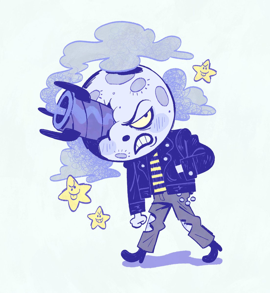 Trying out a drawtober this month 🌚🌝