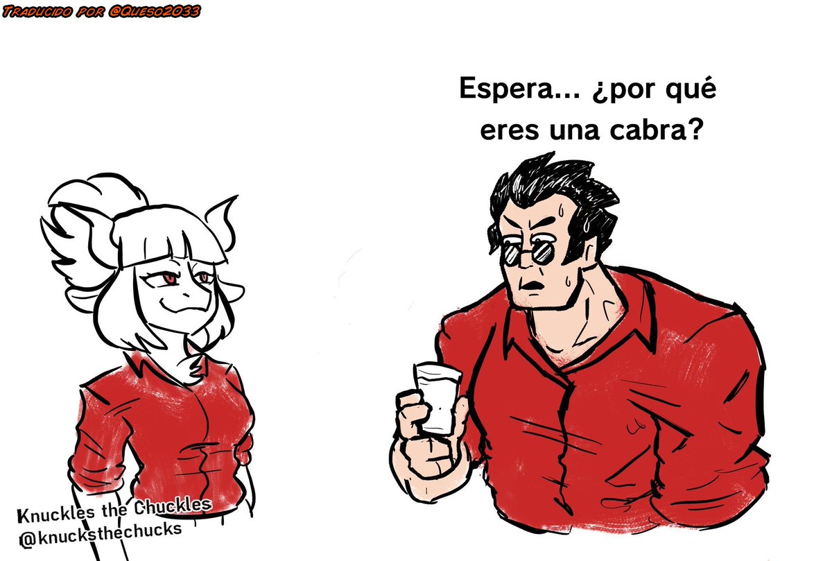 Queso20333's tweet photo. No confíes en Lucifer con leche
Artista: @/knucksthechucks
Traducido por su servidor
Se Aprecia Con Mucho El 🔄Y❤️
#Traduccionesqueso2033 #furry #Anthro #lucifer #Helltaker #HelltakerLucifer https://t.co/zP5wWD0lEI