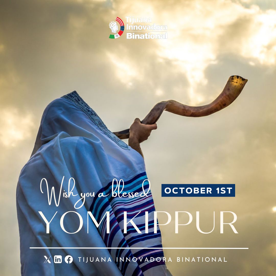 TiBinational's tweet image. We want to make an special #mention to the binational #Jewish #community who is #celebrating #YomKippur🕍May you all find #forgiveness &amp;amp; be #blessed✡️🕯️

#TijuanaInnovadora #Binational #crossborder #observance #DayofAtonement #YomKippur2025 @enlacejudio @AJCLatino @jcfsandiego