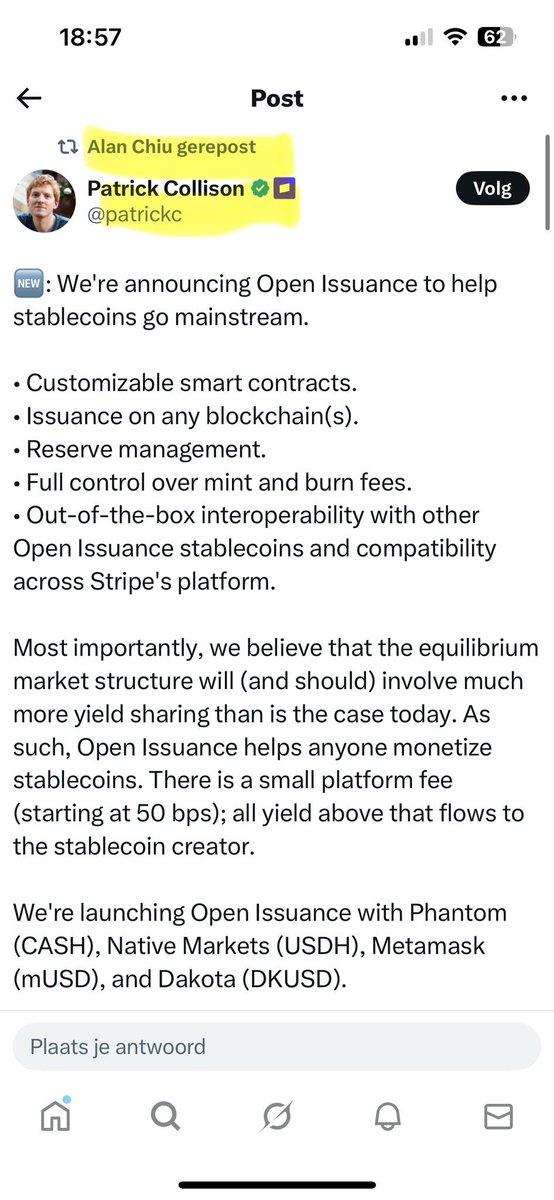 Cryptowealth15's tweet photo. What would the CEO of @Bobanetwork make reposting this particular tweet of the CEO of @Stripe?
Well you see, @bobanetwork is the successor of OMGNETWORK, the @VitalikButerin plasma implementator.
And guess what, $Boba is the improved version of $OMG plasma. FEW! #Stripe #Defi https://t.co/sOq3kslLOf