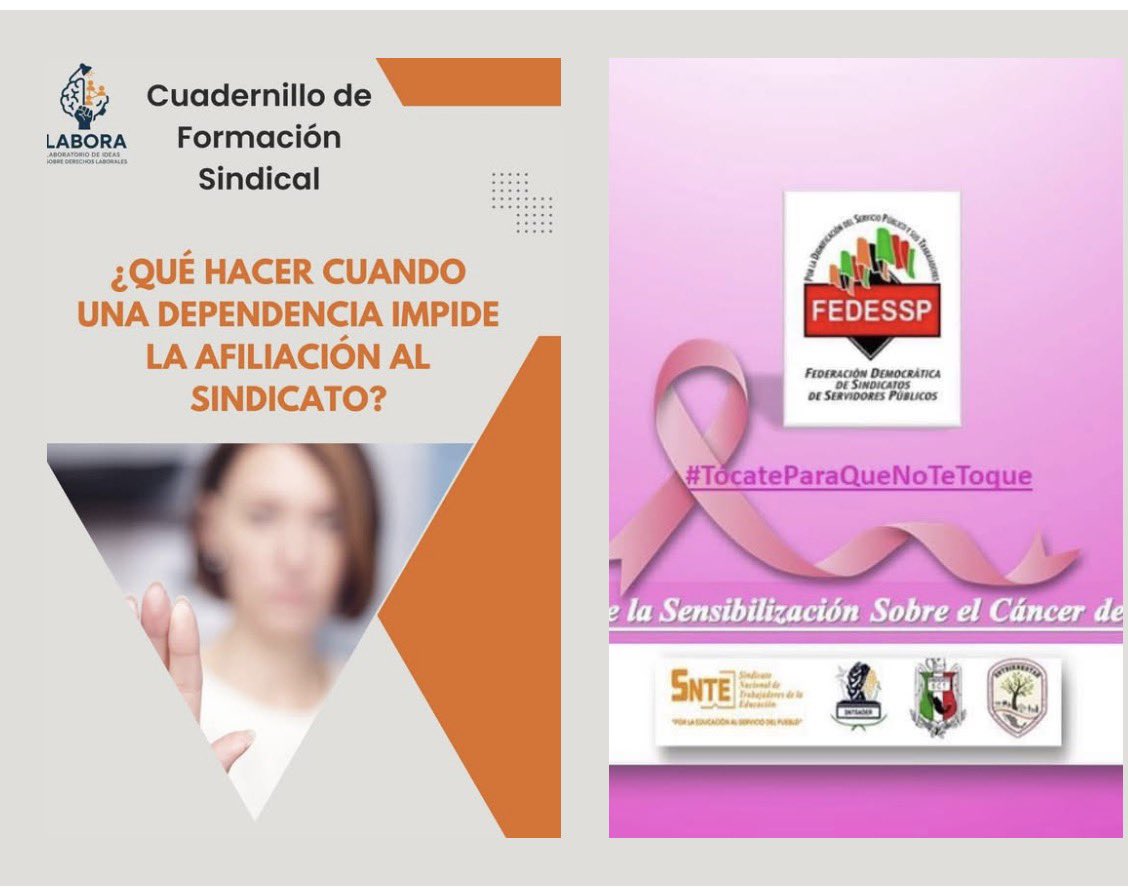 #QueNoSeTePase
Afiliarse a un sindicato no es un favor de la autoridad, es un derecho protegido por la Constitución y Tratados Internacionales.

👉 fedessp.org/cuadernillos-d… de Mujeres Sindicalistas

<a href="/agusaviles1/">Agustín Avilés</a> <a href="/pedrojoseescar3/">pedro jose escarcega delgado</a> <a href="/censntsict/">SNTSICT</a> <a href="/marudavalos29/">Maru Dávalos</a>  <a href="/mariogomezgg/">Mario  Gómez</a> <a href="/sntinegi/">SNTINEGI</a>