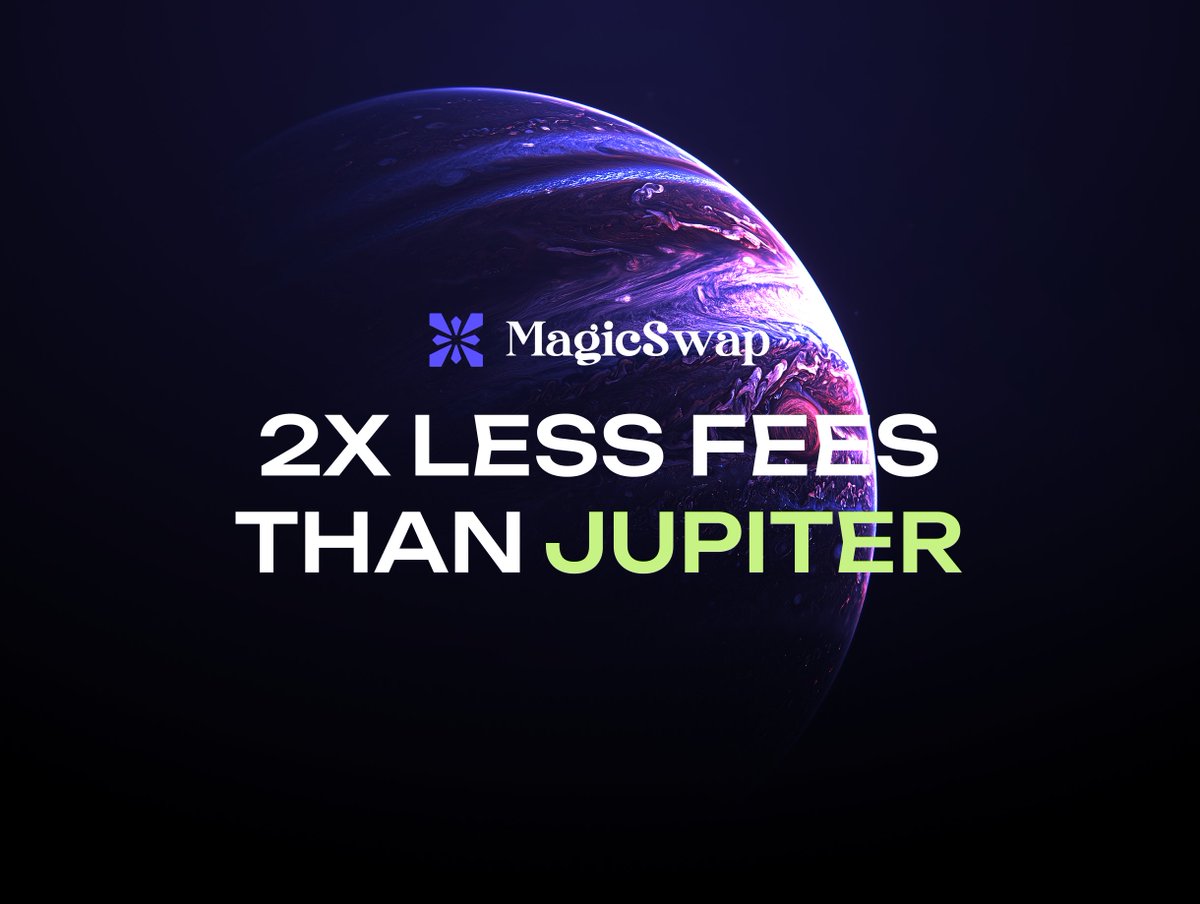 MagicSwapPro's tweet photo. MagicSwap is a DEX aggregator that uses the proprietary Magic Router. 🪄

It's built to optimize for speed, efficiency, and lower costs than any other swap on Solana. https://t.co/kdPCT2IZc9