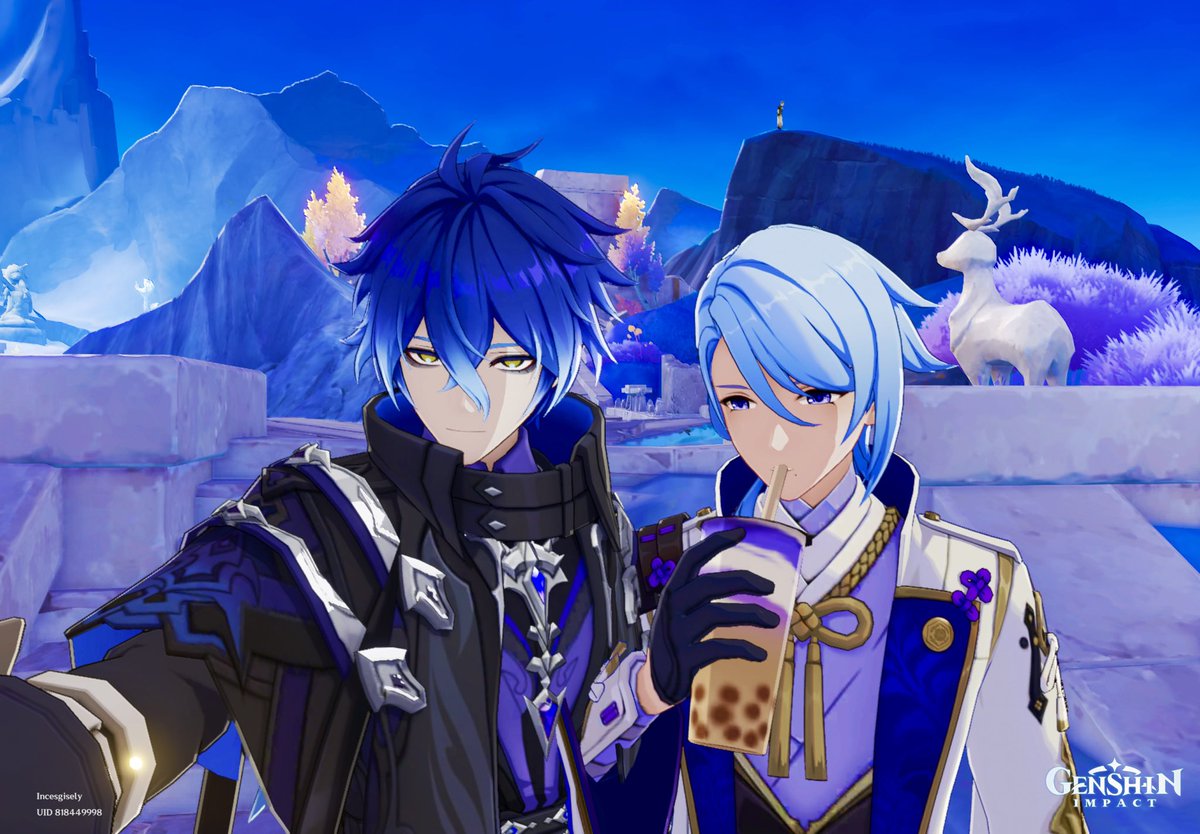 ellyneaa's tweet photo. My two husband🫠🧋🩵💙
#flins #AyatoKamisato #GenshinImpact #Nodkrai https://t.co/L08M9klpT1