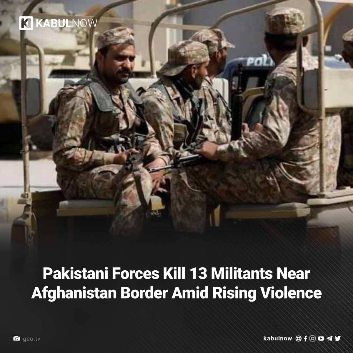 Pakistani forces killed 13 militants in two separate operations in Balochistan province, near the Afghan border, the military said on Wednesday, as Islamabad steps up counterterrorism efforts in its restive northwest regions.

Read more: kabulnow.com/?p=47716