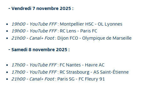 fenottes's tweet photo. OLL - #PFC le samedi 1ᵉʳ novembre à 21h (Canal+), MHSC - OLL le vendredi 7 novembre à 19h (YouTube FFF)
#Calendrier #OLLPFC #MHSCOLL #Montpellier 
(FFF : https://t.co/sKOXjPKP2E) https://t.co/eRCIvw0JXb