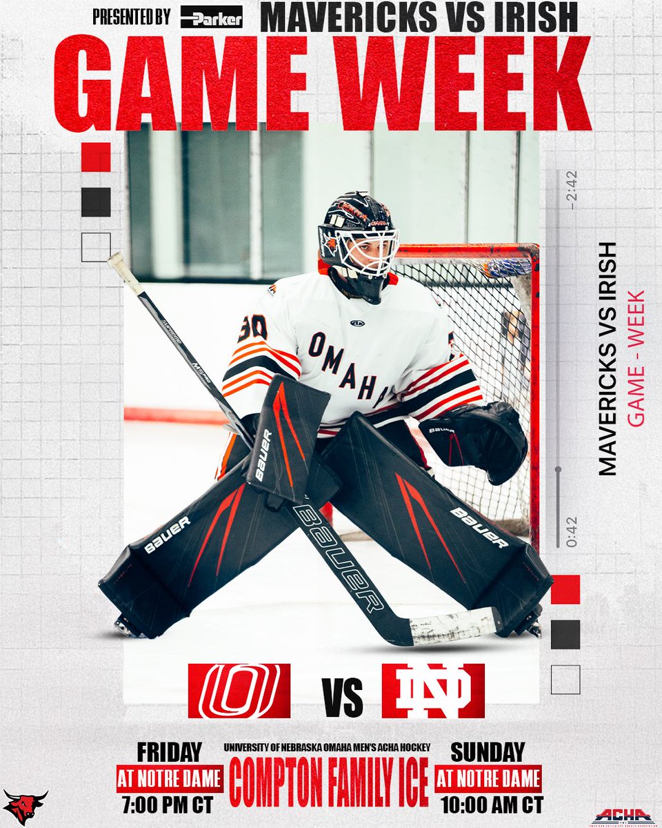 UNOACHAHOCKEY's tweet photo. Hitting the road to South Bend! 

The Mavs are on the road this weekend for the first bus trip of the season as they head to Notre Dame for 2 big games against the Irish! Can’t make it? Don’t worry we will be streaming both games live. https://t.co/VI9puXd48z
