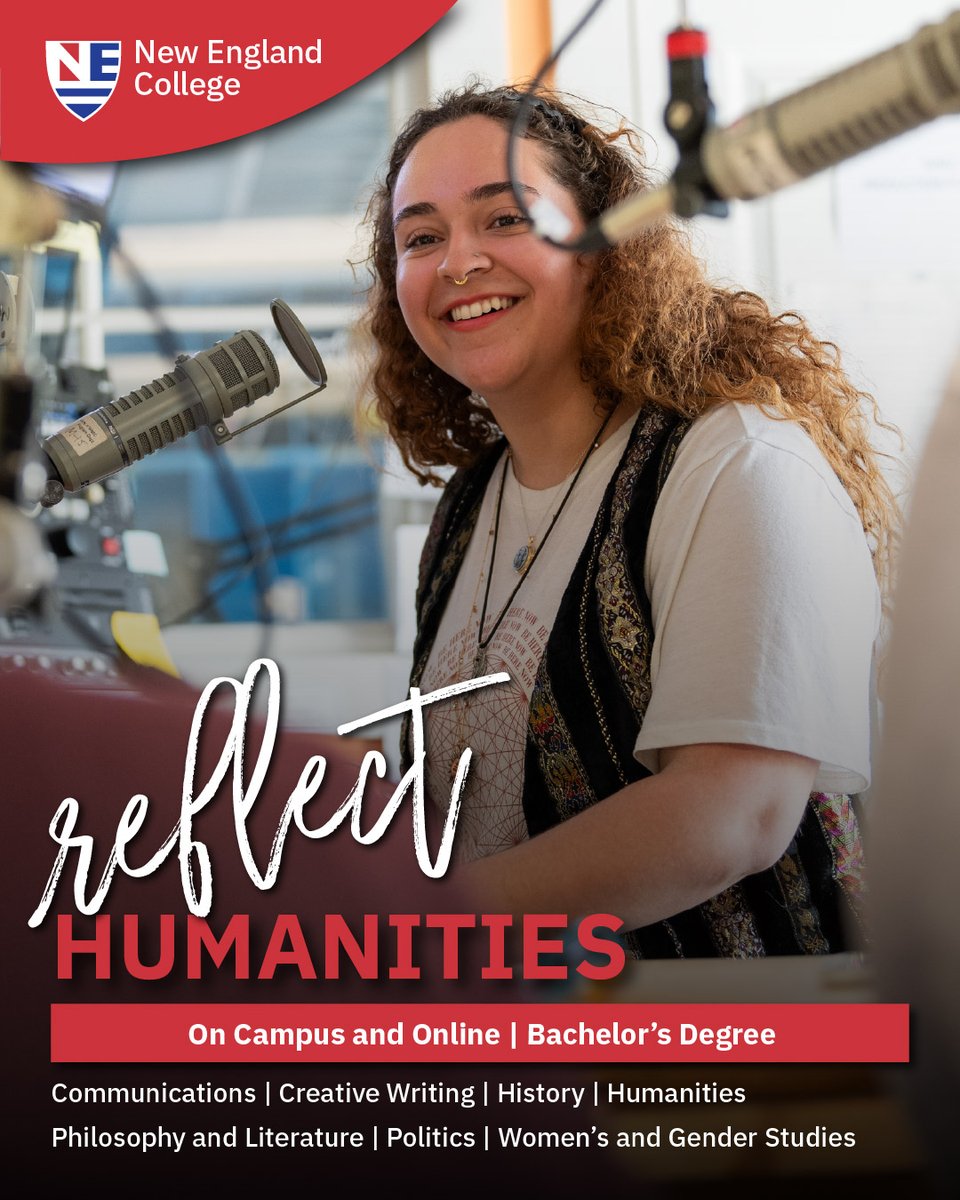 NewEngCollege's tweet image. October is National #Arts &amp;amp; #Humanities Month! 🎨📚 At NEC, students explore creativity and critical thinking through programs like Communication Studies, Creative Writing, History, and more. 🌟 Learn more today at
 nec.edu/humanities! #IamNEC #College