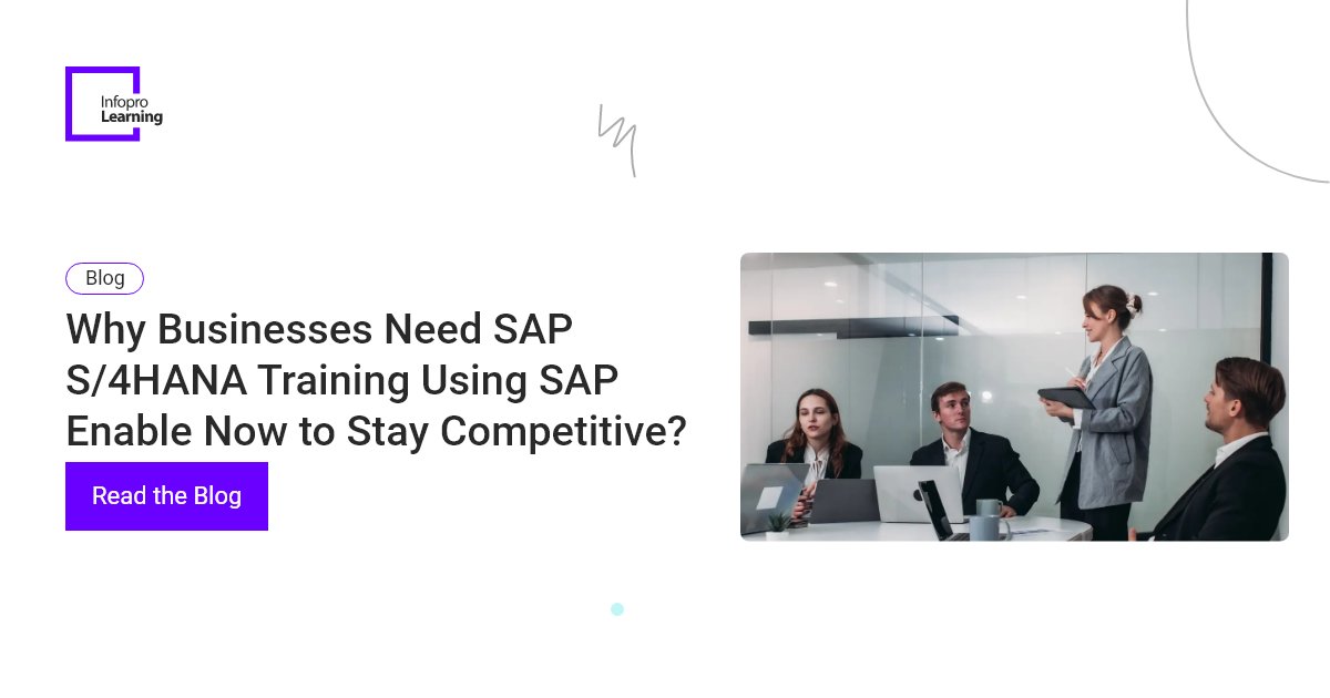 InfoproLearning's tweet image. SAP ECC support ends in 2027! Transition smoothly to S/4HANA with SAP Enable Now training and empower your teams to thrive. Read the blog to learn more: bit.ly/4o1Ccu1
#infoprolearning #unlockpotential #blog #SAP #S4HANA #digitaltransformation #SAPtraining