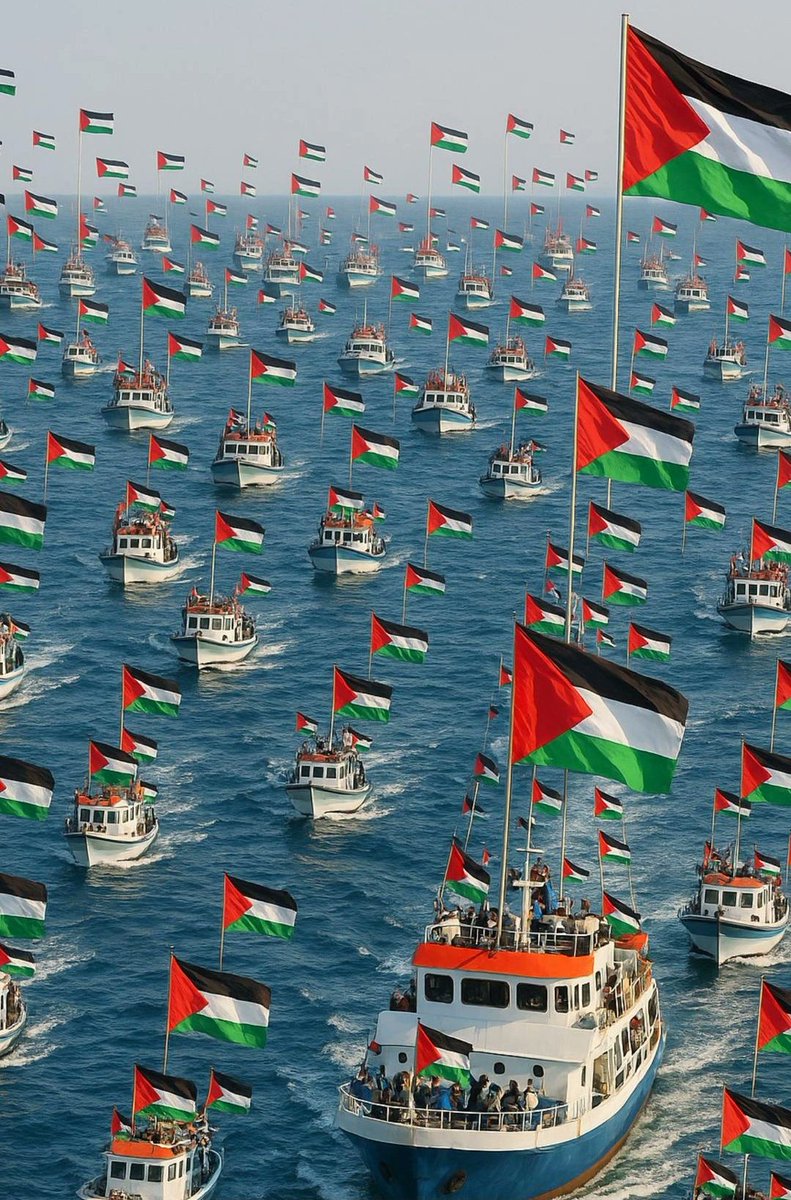 “Our eyes, our ears, and our hearts are with the Sumud Flotilla sailing the Mediterranean to break down the walls of fear erected by the oppressors.”

#FreePalestine 
#SailToGaza
#MyAgendaSumud