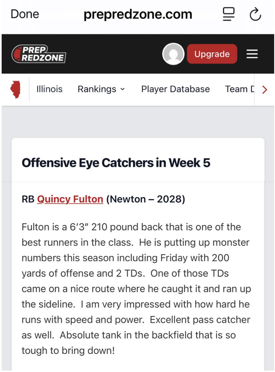 Thanks <a href="/PrepRedzoneIL/">Prep Redzone Illinois</a> <a href="/scottybscout/">Scott Burgess</a>!