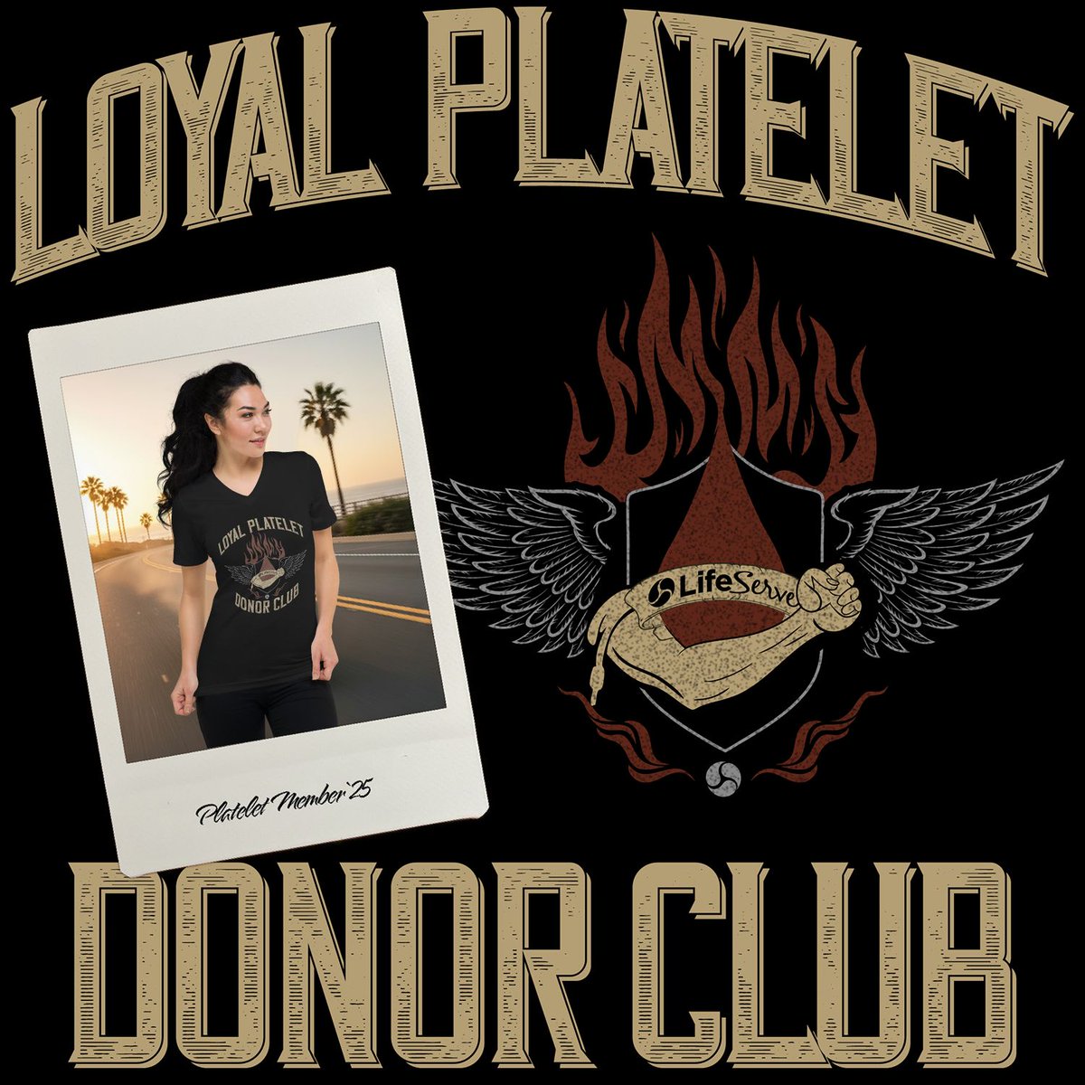 We send platelets to hospitals every day. To save lives, and treat patients.

Join the Loyal Platelet Donor Club, and get our limited edition LPDC t-shirt. All you have to do is donate platelets in October, and you're in! Find out more at lifeserve.info/plateletclub today.
