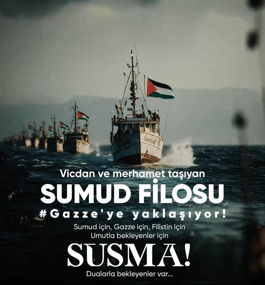 Bir gemi, milyonların duasını taşıyor. #Sumudukoruyun