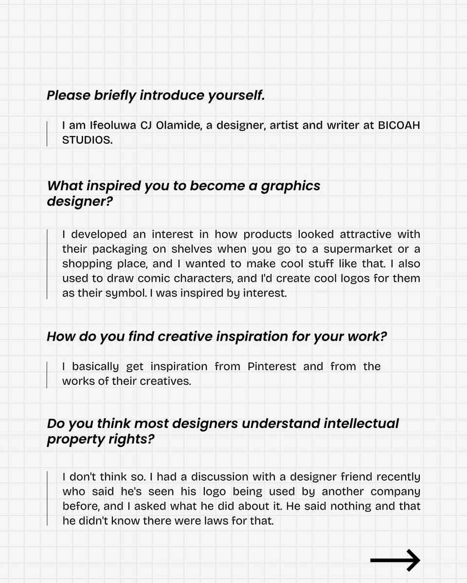 Nigerian_ipclub's tweet photo. ๐จ โAre there really original ideas, or just fresh perspectives on old ones?โ
This weekโs IP Spotlight features designer & artist @cjthebishop, unpacking the tensions between creativity, copyright, and AI.
Where do you stand on originality vs inspiration? #IPSpotlight https://t.co/ROkDdPiO3e
