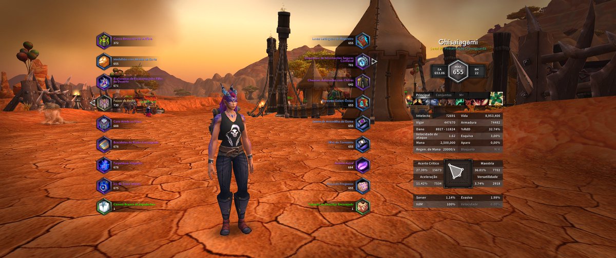 Perdida nos craft do wow, procurar gente com inscription pq eu nao vou conseguir upar profissao agora nao pra fazer item... mas coloquei minha evoker healer no 80 e fiz um transmog rock pra ela #warcraft