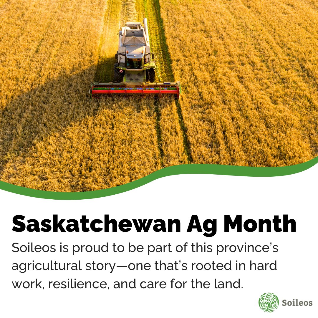 🌾 Happy Ag Month, Saskatchewan! Soileos is proud to be part of this province’s agricultural story—one that’s rooted in hard work, resilience, and care for the land. To the farmers and farm families feeding the world and protecting the future: thank you. 🌍 #AgMonth #Soileos