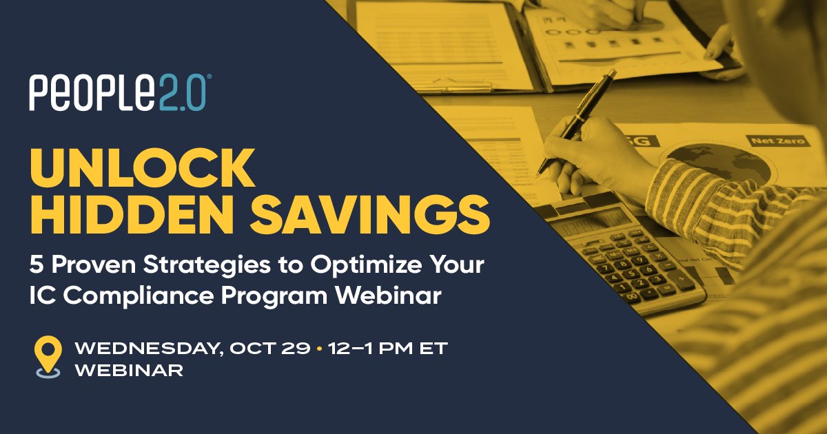 People2o's tweet image. IC compliance is getting more complex—and more critical. 
Join us Oct 29 at 12 PM ET for a free webinar: 

🎥 Register to attend or get the recording → hubs.ly/Q03LLB8w0

#ICCompliance #Webinar #ContingentWorkforce #People2point0