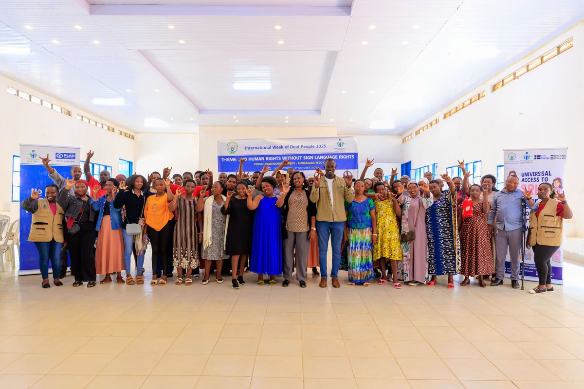 RwandaDeafwomen's tweet photo. Day 1 #IWDP2025: kicks off powerfully at @Yego_Kimisagara! Parents poured out heartwarming stories of love for their Deaf children, embracing Sign Language. "RSL is my child's voice—it's their right!" one mom vowed emotionally. 

"No Human Rights Without Sign Language Rights"!💖 https://t.co/gw09YpLgen