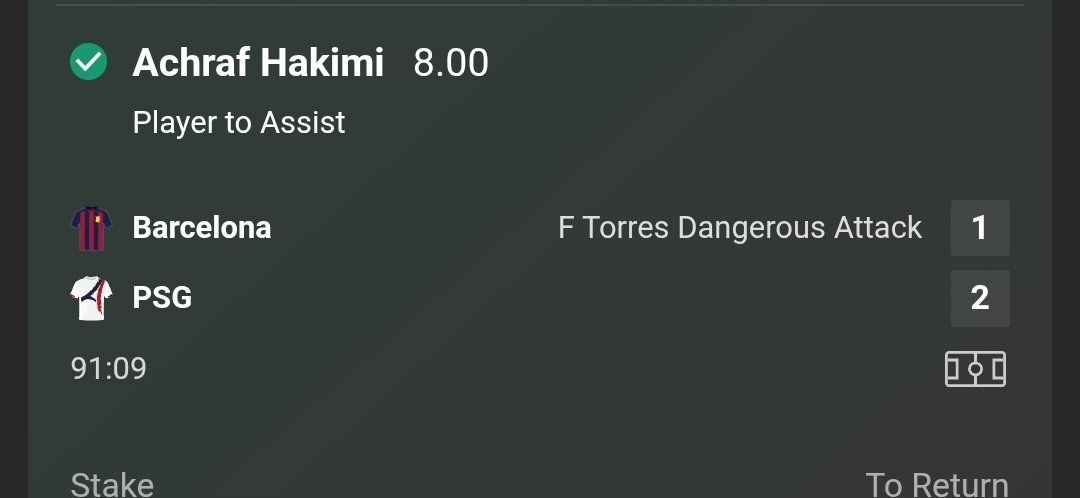 wizard_season's tweet photo. 🚨 HAKIMI ASSIST @ 8.00 🔥✅️
(Barcelona v PSG)

After a 10.00 winner, that's another HUGE UCL WINNER! 👊🏆

Like if you got on folks! 😁🤝 #UCL #BARPSG
