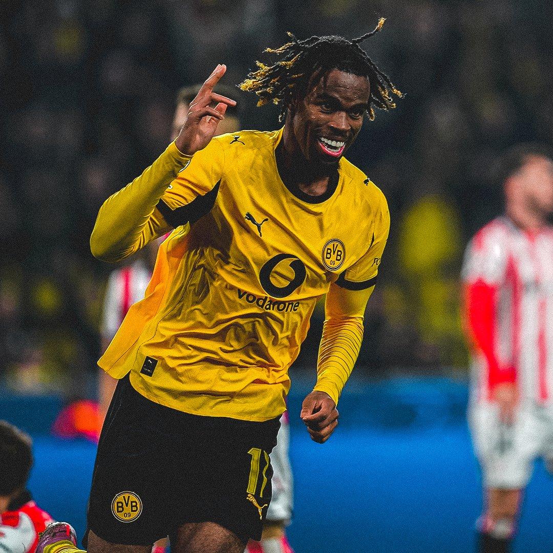 🚨 DORTMUND WIN 🚨 

BORUSSIA DORTMUND 4️⃣-1️⃣ ATHLETIC CLUB 

We get our first win in this season's UCL! We stuttered slightly after Athletic Club pulled one back, but instead of folding, we regained control and pulled away!

HEJA BVB!

⚫🟡
#BVB