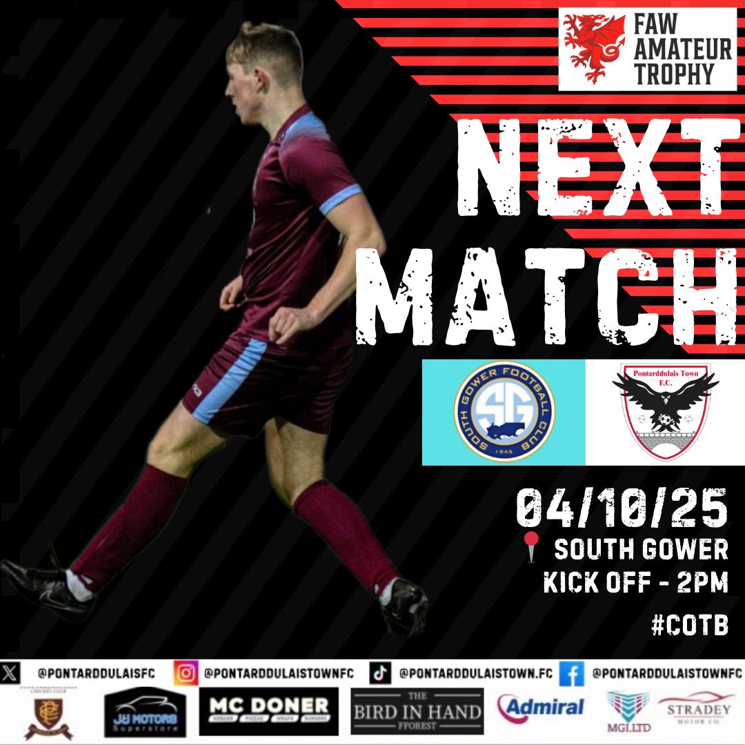 There's only 1 Senior Mens fixture this Saturday and it's the Round 2 of the Dragon Bet FAW Amateur Cup. The Club  are taking a bus full of support to Scurlage as the First Team face South Gower (SA1 3AY). It promises to be a good game. If you know, you know 👀!! 🟪🟦 #COTB