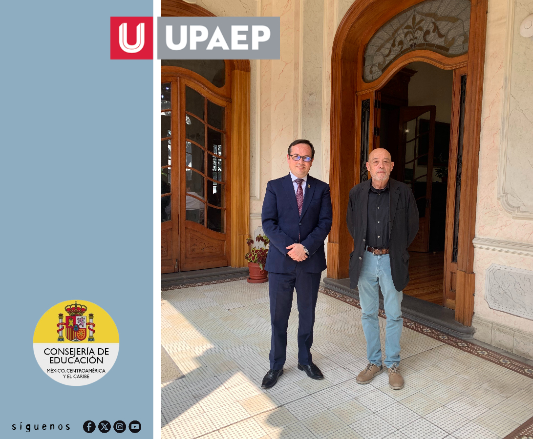 consejeriaedumx's tweet image. 👋El Dir. Gral. de Vinculación e Internacionalización de la @UPAEP, Andres Barba, y el Consejero de Educación, Juan Vicente Pérez, se han reunido hoy para hablar sobre proyectos de movilidad académica y explorar vías de colabación entre ambas instituciones🇲🇽🇪🇸

#EstudiaEnEspaña