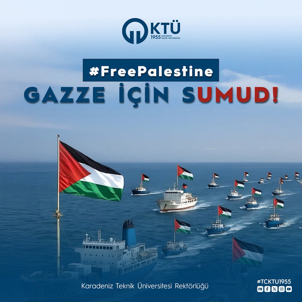 Gazze’ye umut taşımak için yola çıkan Küresel Sumud Filosu’nun yanındayız.
Kalplerimiz Filistin’le, dualarımız mazlumlarla… 🇹🇷🇵🇸

#SumudForGaza