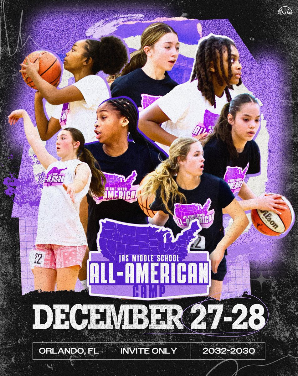 From coast to coast, the talent is unmatched. 🔥

The JAS Middle School All-American Camp brings the best together - don’t miss your chance to be part of it. ⤵️
jrallstar.com/exposure-event…