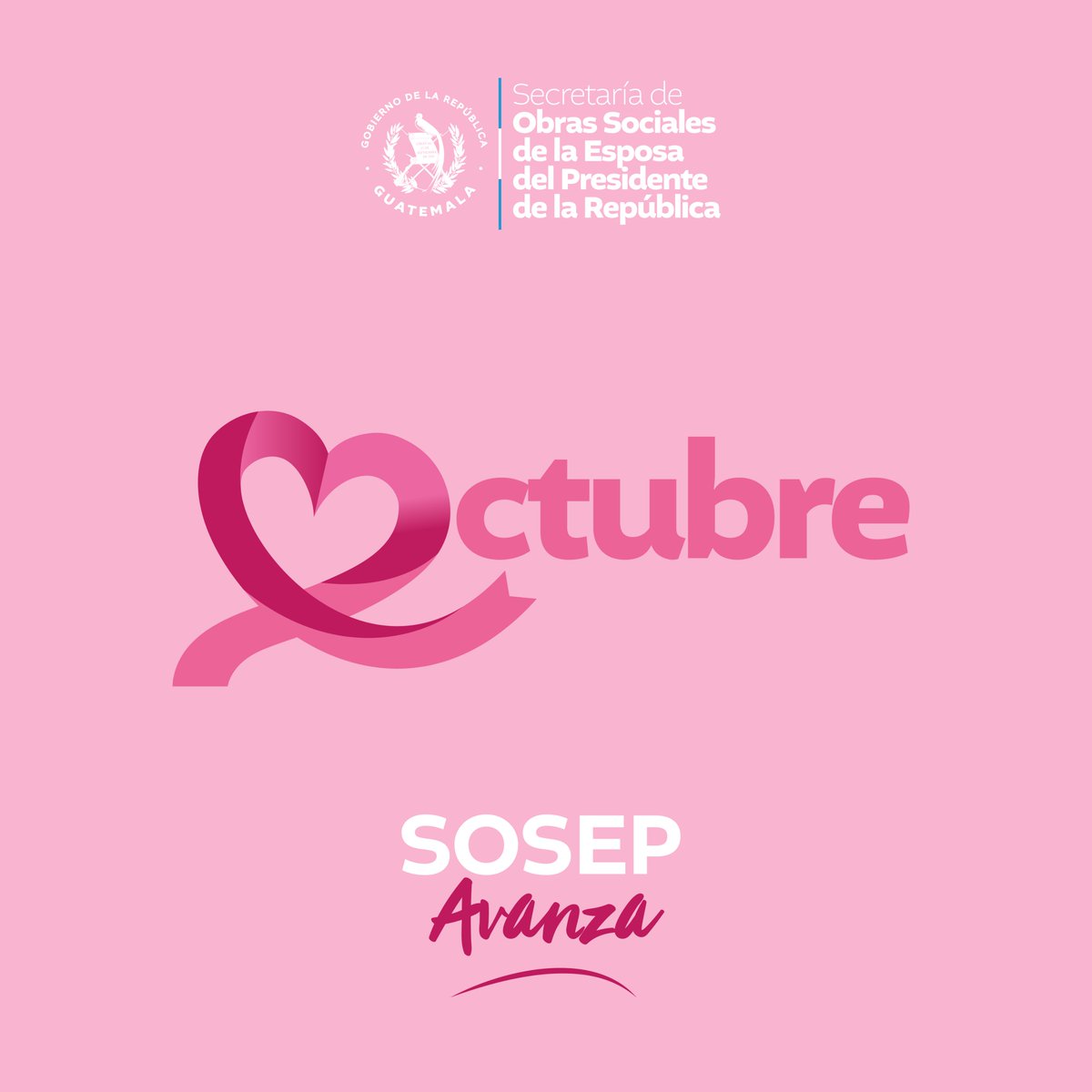 🌸 Iniciamos el Mes Rosa 

🎀 Con el liderazgo de la Dra. Zulma Calderón, Secretaria de la #SOSEP nos unimos a la lucha contra el cáncer de mama, recordando la importancia de la prevención, la detección temprana y el acompañamiento a todas las personas que enfrentan esta batalla.