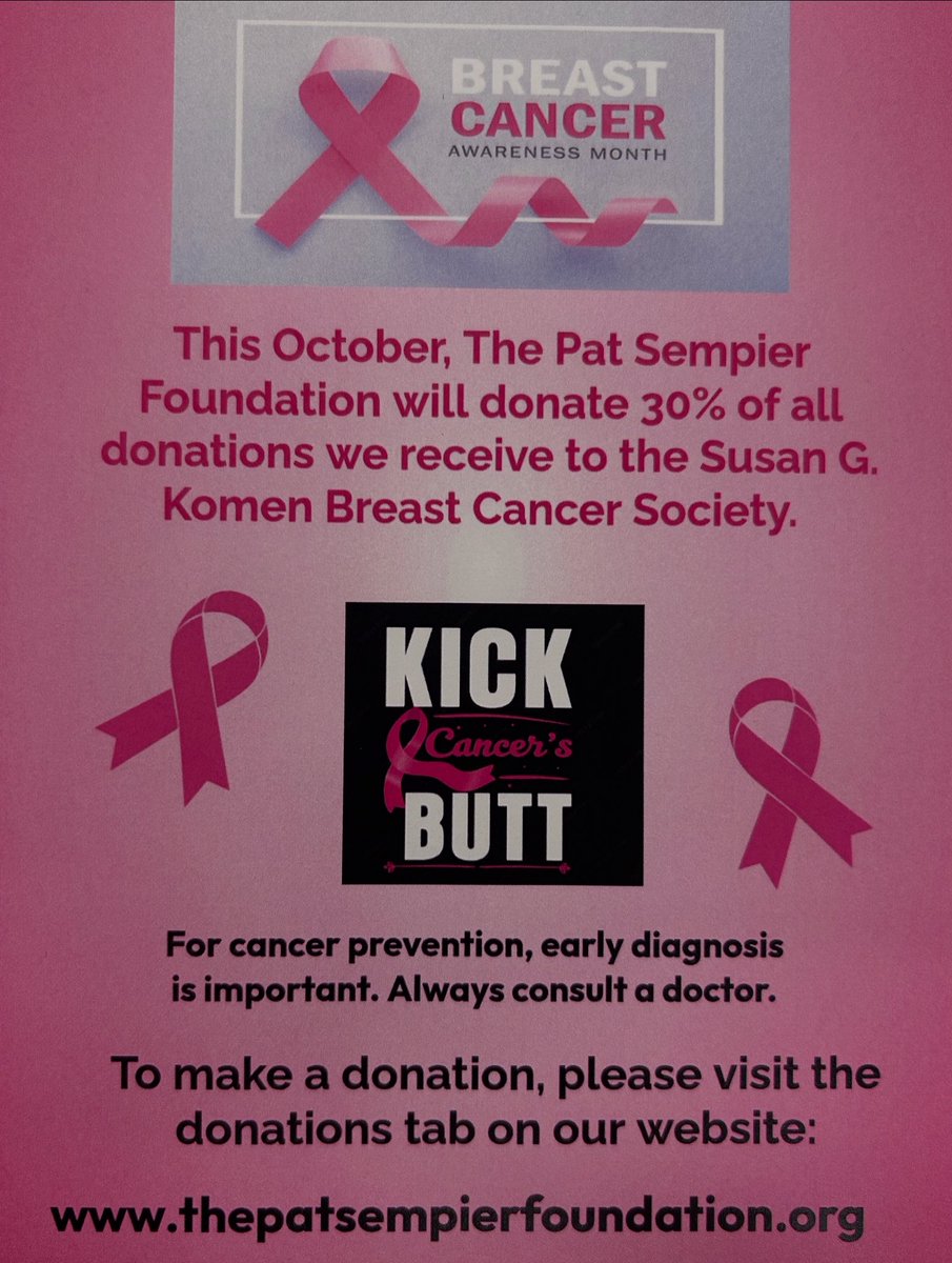 PATSempFdn's tweet photo. Let’s help kick Breast Cancer’s butt!! https://t.co/rNBFW9oAIK