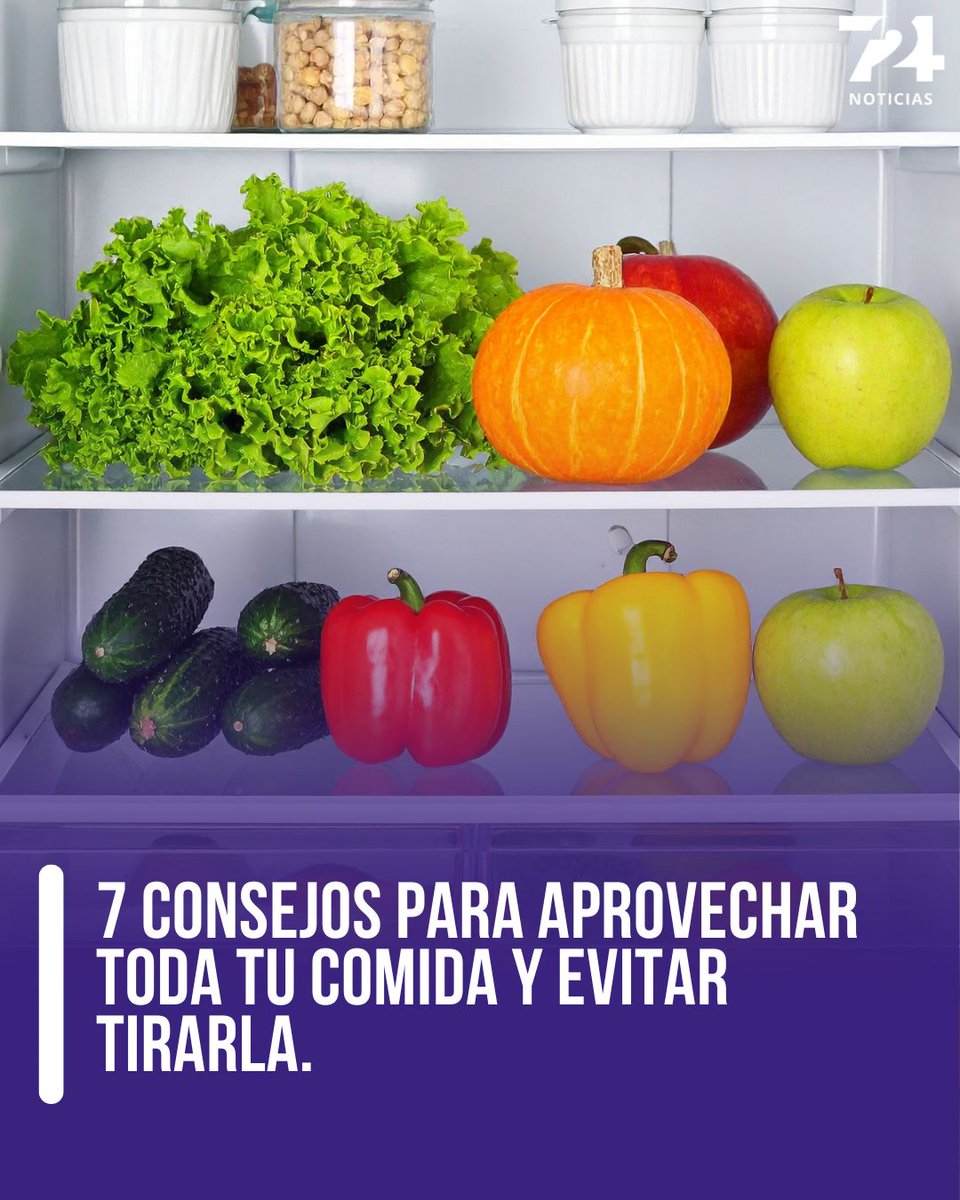 Siete24M's tweet photo. 🥦🍞 Cada año en #México se desperdician más de 13 millones de toneladas de alimentos 😱… mientras millones de familias batallan para llevar #comida a su mesa.
Te dejamos algunos consejos para conservar los alimentos en el #refri:
✅ Planea tus compras
✅ Organiza tu refri
✅ Congela lo que no usarás pronto
✅ Da nueva vida a las sobras
✅ Sirve porciones moderadas
✅ Revisa bien las fechas
✅ Cuida la temperatura del refri

🌎 Conservar es cuidar tu bolsillo y el planeta.
