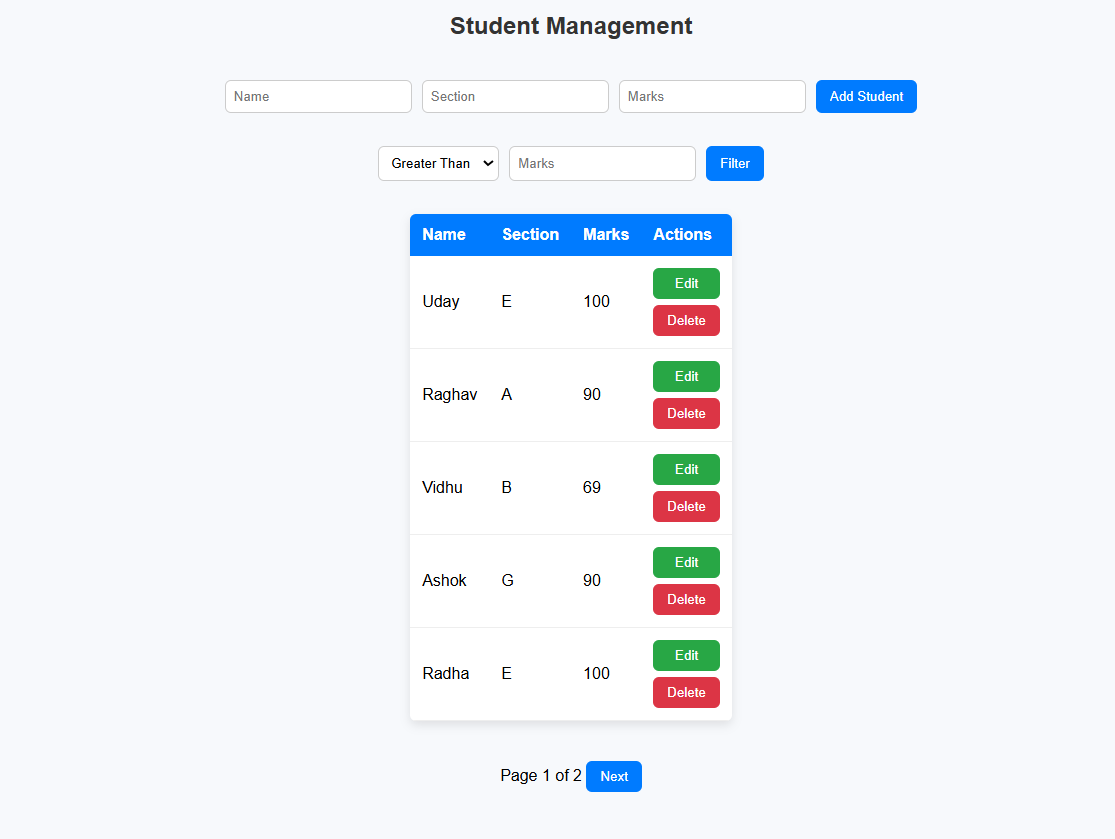 Uday246r's tweet photo. Day 75

✅ Built a Student Management System using Node.js, Express, EJS &amp; JS

Add, Edit, Delete Students ✏️

Filter by Marks (>, <) 🎯

Pagination 📄

Clean UI with styled actions 🚀

Also revised Sudoku Solver (LeetCode 37) 🔥

#NodeJS #ExpressJS #WebDev #Coding #Leetcode #Code https://t.co/bwqJtxWQx0
