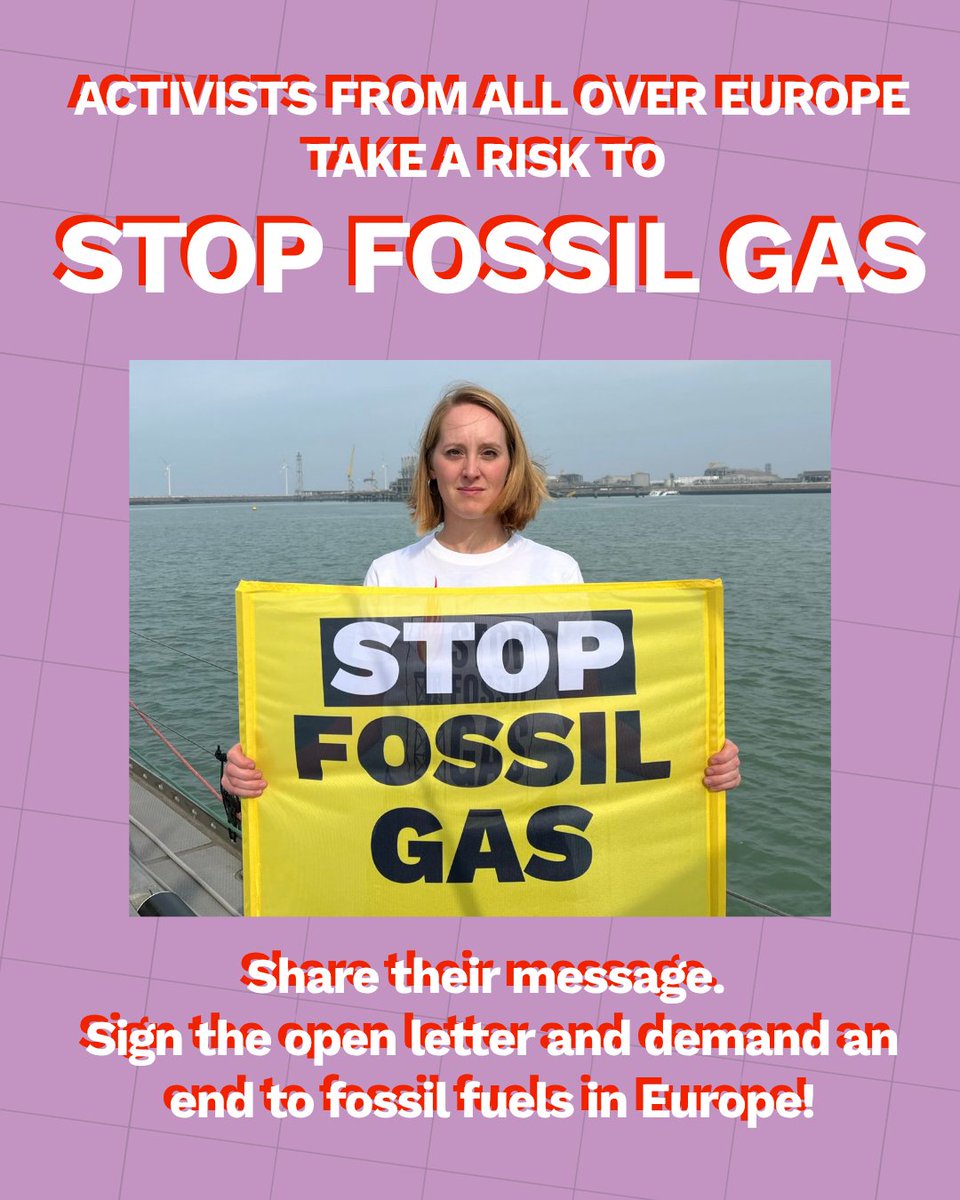 GheorghiuAndy's tweet photo. BREAKING: Activists from all over Europe are blocking the #LNG terminal in Zeebrugge, BE. The Russian & US gas that arrives here:
❌ is funding Putin's war against Ukraine
❌ is fracked in Trump’s US
❌ accelerates the climate crisis
#StopFossilGas
https://t.co/4RdF1Vl2NH https://t.co/vknfFdeDI7