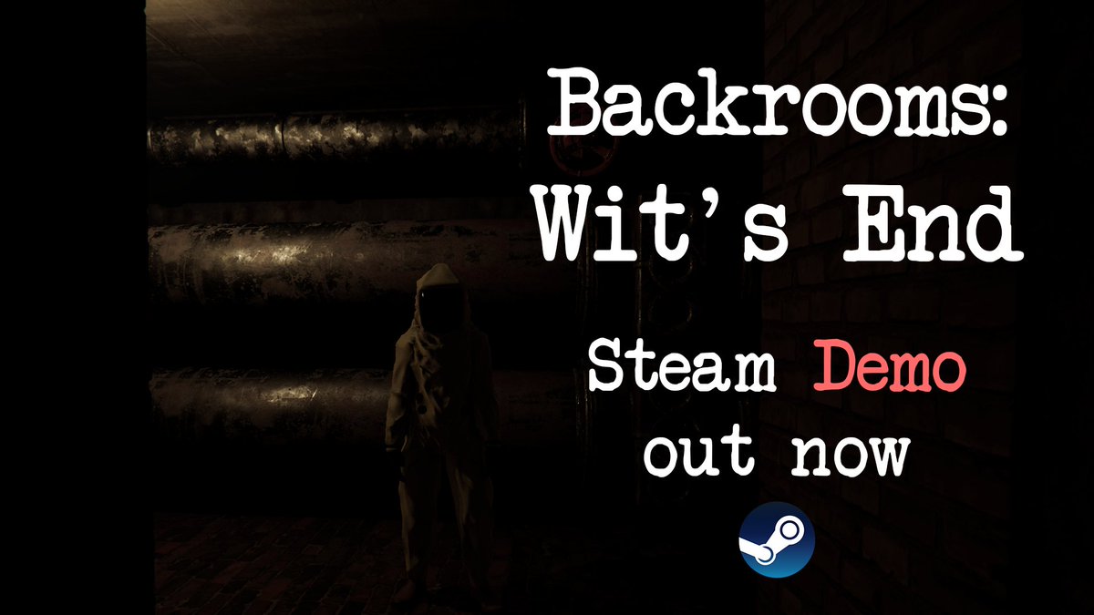 The Backrooms: Wit's End Demo is out now! 

Dive into Level 0 and two Level 0 sub-levels for an early peek at what the game will look like when it releases in November!

Read more and play here:
store.steampowered.com/news/app/24190…

#backrooms #demo #indiedev #gamedev #unity3d