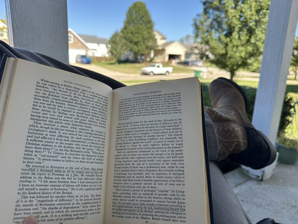 I learned early in ministry that it’s vital for me to schedule time for reading and that I need to read widely. 

Doesn’t hurt when it’s a gorgeous day.