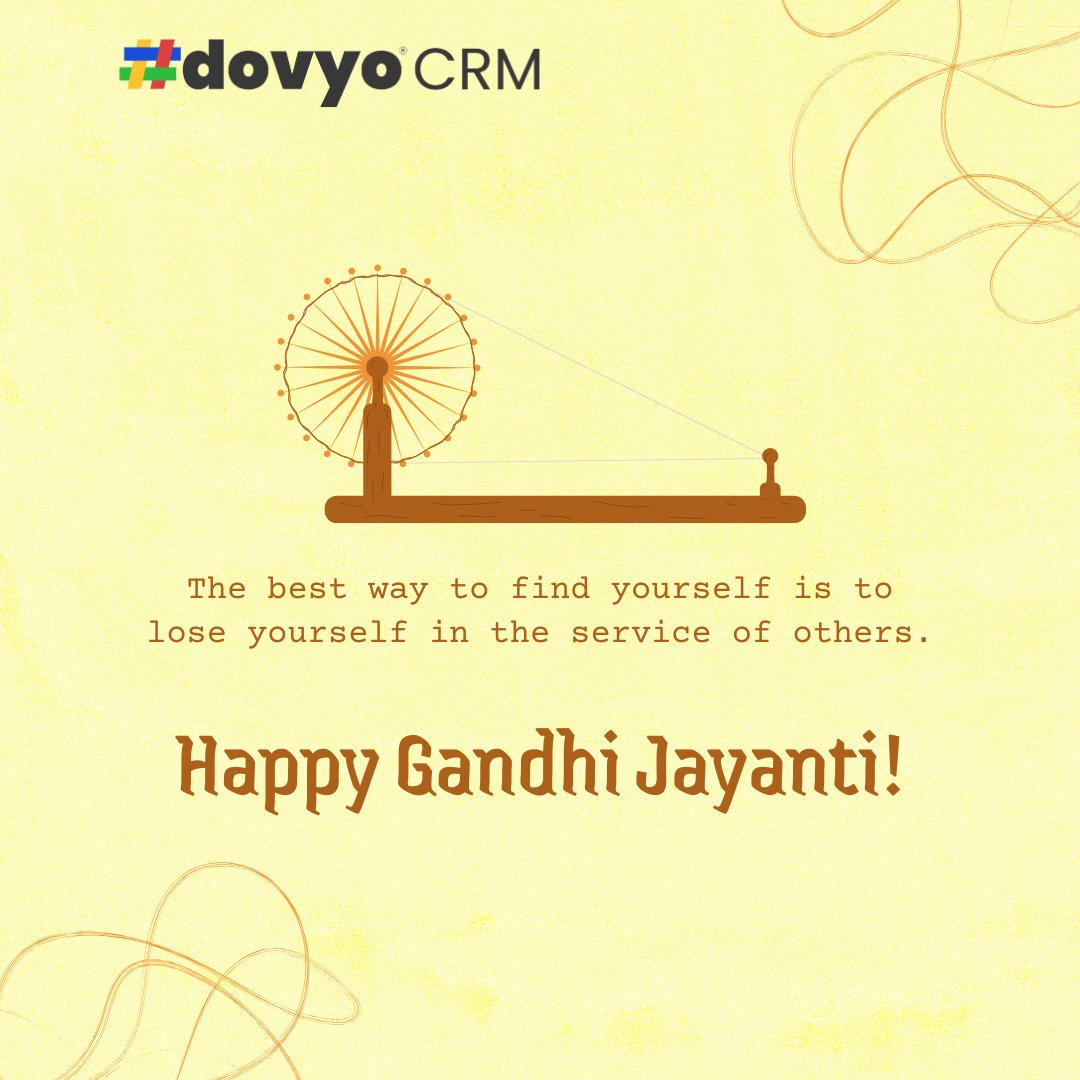 dovyotech's tweet image. On this Gandhi Jayanthi, let’s honor the Father of the Nation by embracing truth, simplicity, and non-violence in our lives.
#dovyo #dovyocrm #gandhijayanthi #wishes #celebration