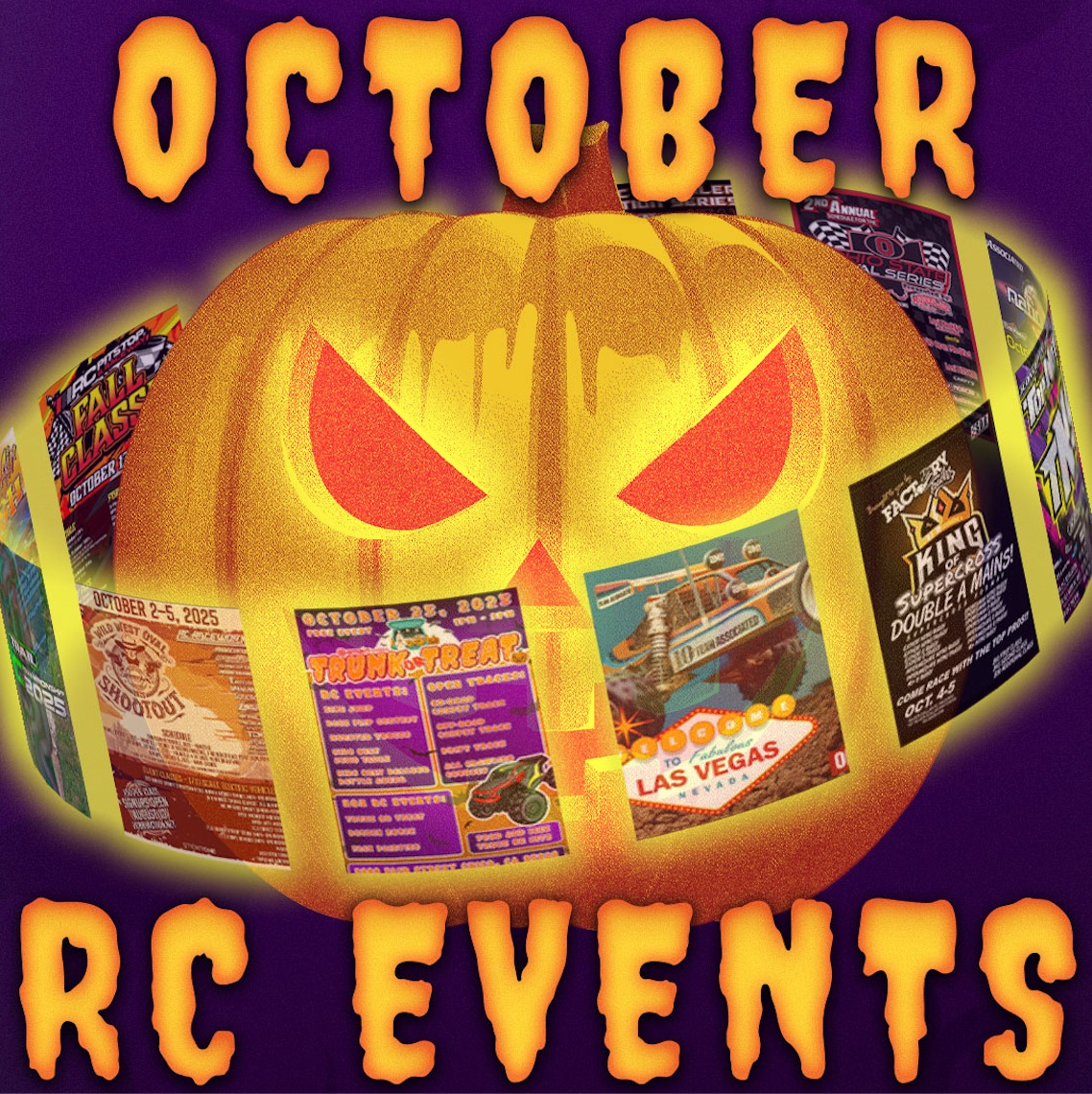 October is going to be another busy month for the AMain Hobbies event team, sponsoring 44 RC events throughout the U.S. (and even Ecuador). Covering 21 different states. We look forward to seeing all of you out there with your car, truck, buggy, or heli. Let's do this!