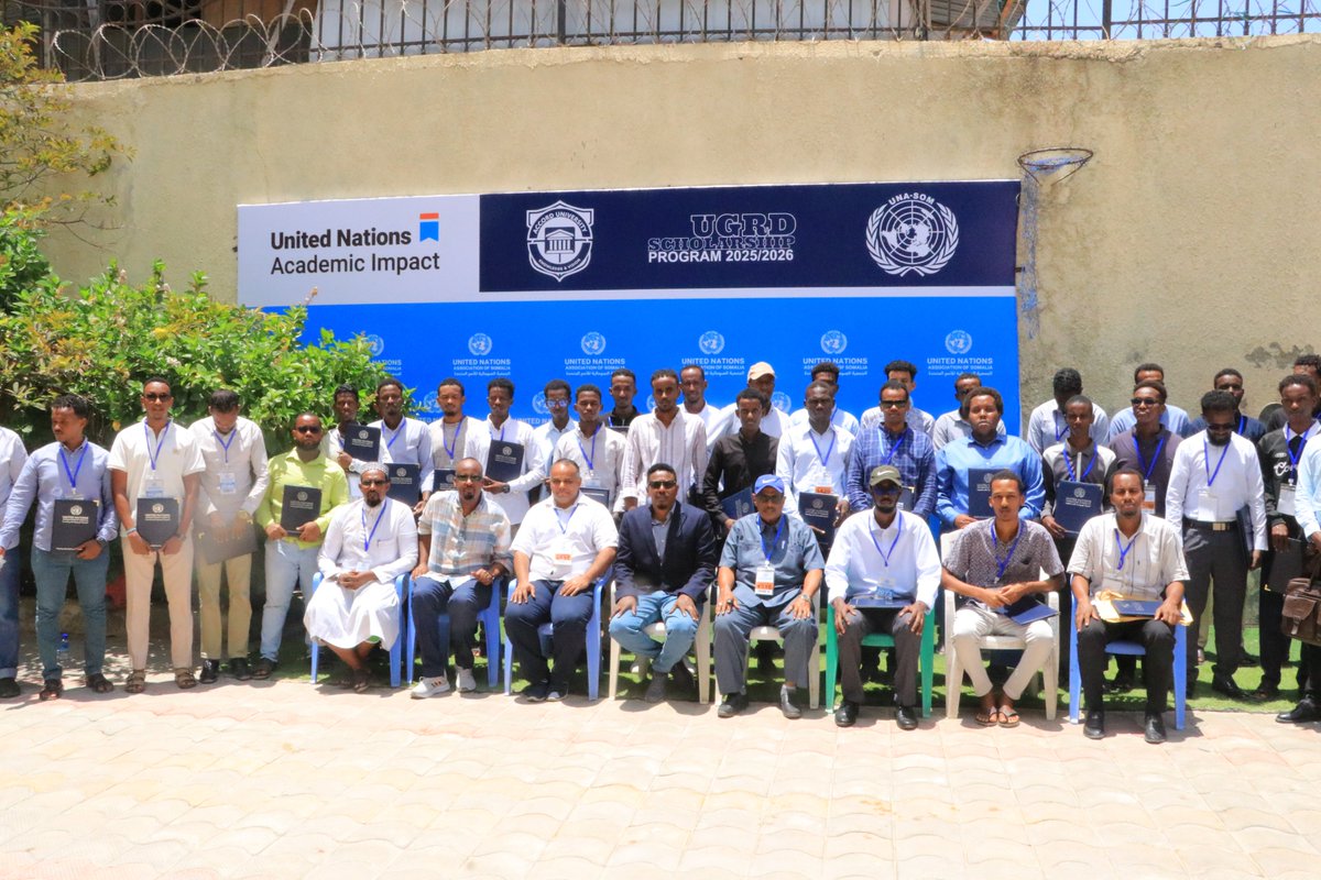 UNASOMALIA's tweet photo. UNASOMALIA has awarded partial scholarships to 180+ students for their undergraduate studies at @accorduniv We thank our partners, #Donate4Somalia supporters, and our dedicated team for making this possible.

Photos: https://t.co/tsYCiJig0u https://t.co/a2JeSM90X8