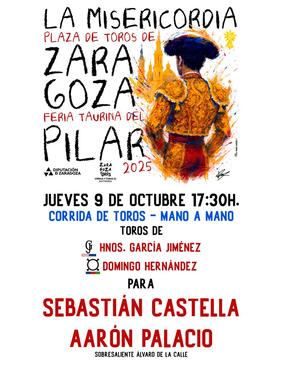 Seguimos con cosas que sólo pasan en Zaragoza con Zúñiga. 
Aquí tenemos 3 versiones del mismo cartel. Las ganaderías van y vienen. 
¿Viene Zalduendo? ¿Viene Jandilla? ¿No viene nadie?
Que también lo entiendo, para que se va a preocupar en anunciar algo si luego no lo va a lidiar.