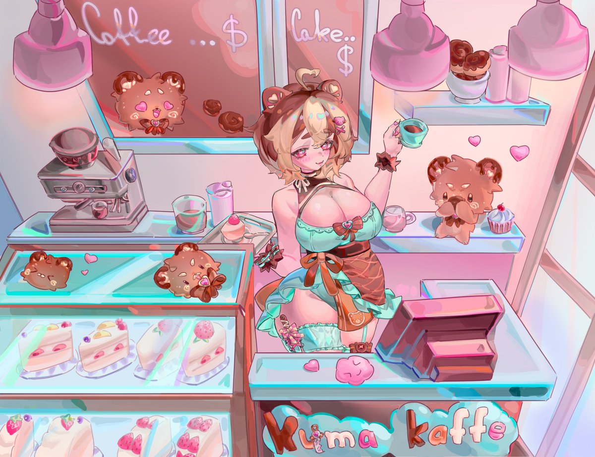Hey there everybun, 
ever wonder what happens behind the scenes in a vtubers life, or what can keep someone from streaming like they want to? Well lets talk about it in the Kaffe today! come join me at twitch.tv/kumakaffe
while i draw some cute ass art 🧡