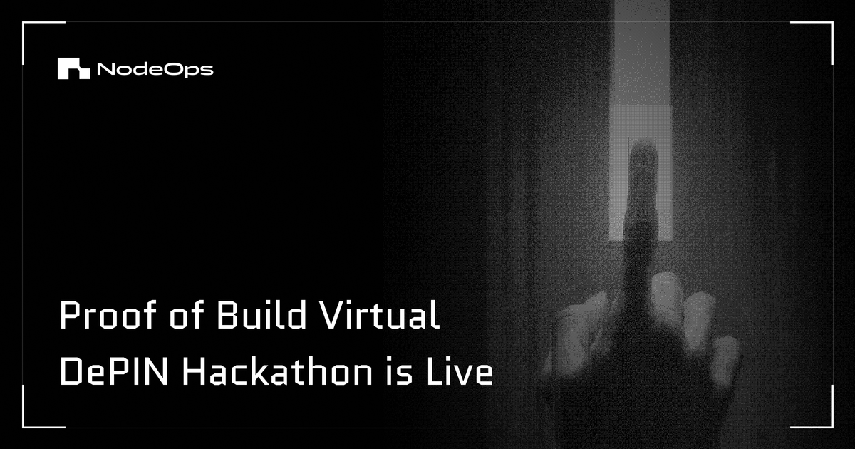 BuildOnNodeOps's tweet image. The NodeOps Proof of Build Virtual DePIN Hackathon is Live 🧑💻🟢
Your chance to build on DePIN infrastructure and deploy directly to our Template Marketplace has arrived.
Key details:
→ Prize pool: $5K
→ Powered by @DoraHacks
→ Timeline: October 1 – October 31
→ Submission:…