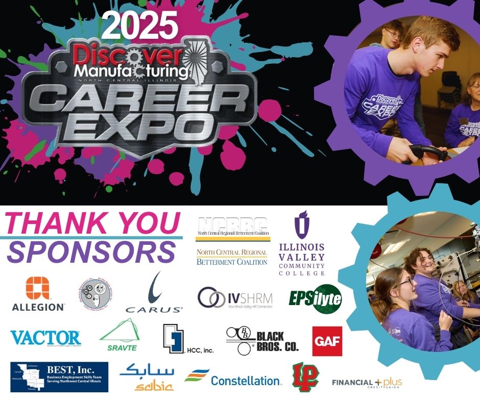 IVCCEagles's tweet image. #IVCC is celebrating #ManufacturingMonth with the Discover Manufacturing Expo on October 21—an interactive event to introduce students cutting-edge tech and exciting career opportunities. Special thanks to the sponsors and partners who make this event possible!