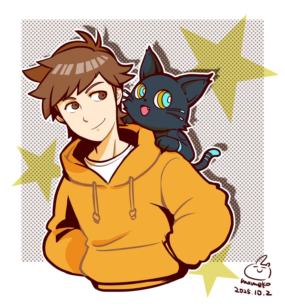 gwt_mameko's tweet image. やっと暑い夏が終わった…🥴☕️

 #HiFiRUSHfanart