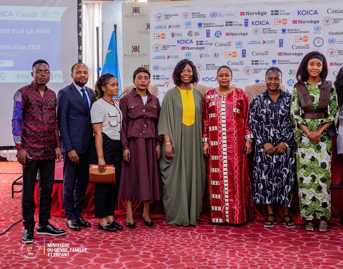 Ministère du Genre Famille et Enfant (@genrerdc) on Twitter photo RDC : <a href="/MichelineOmbae/">Micheline OMBAE</a> Kalama lance les activités du 25e anniversaire de la Résolution 1325 de l’ONU
Cellcom/Ministère GFE Kinshasa, 1er Octobre 2025
La ministre du Genre, Famille et Enfant, Son <a href="/MichelineOmbae/">Micheline OMBAE</a> Kalama, a procédé ce mercredi à Kinshasa, au lancement officiel des RDC : <a href="/MichelineOmbae/">Micheline OMBAE</a> Kalama lance les activités du 25e anniversaire de la Résolution 1325 de l’ONU
Cellcom/Ministère GFE Kinshasa, 1er Octobre 2025
La ministre du Genre, Famille et Enfant, Son <a href="/MichelineOmbae/">Micheline OMBAE</a> Kalama, a procédé ce mercredi à Kinshasa, au lancement officiel des