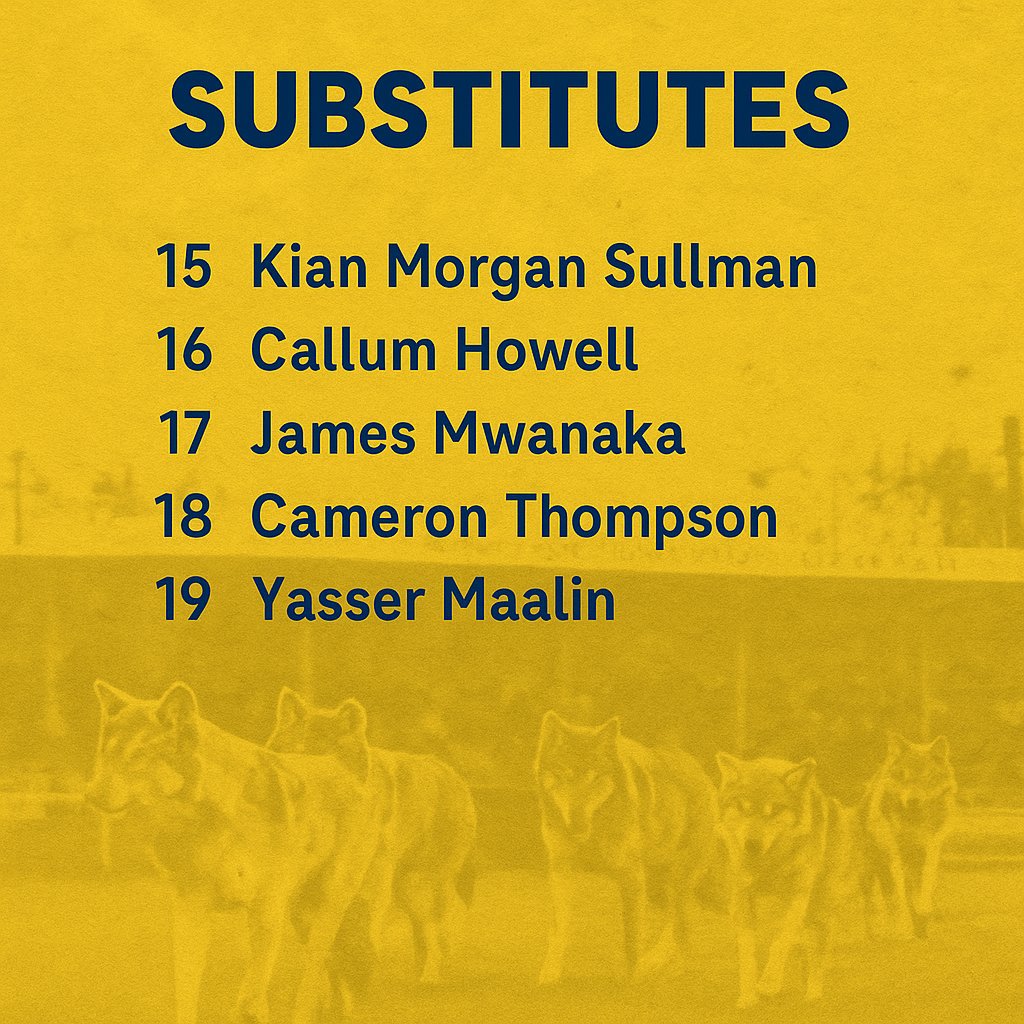 FCRomania's tweet image. 📋 TEAM NEWS

Here’s how The Wolves line up tonight at Theobalds Lane against Barkingside FC in the @ThurlowNunnL First Division South 🐺💛

🔰 Starting XI 👇
🧢 Substitutes 👇

Kick-off: 7:45PM
#FCRomania #TheWolves #TNLSouth #NonLeague