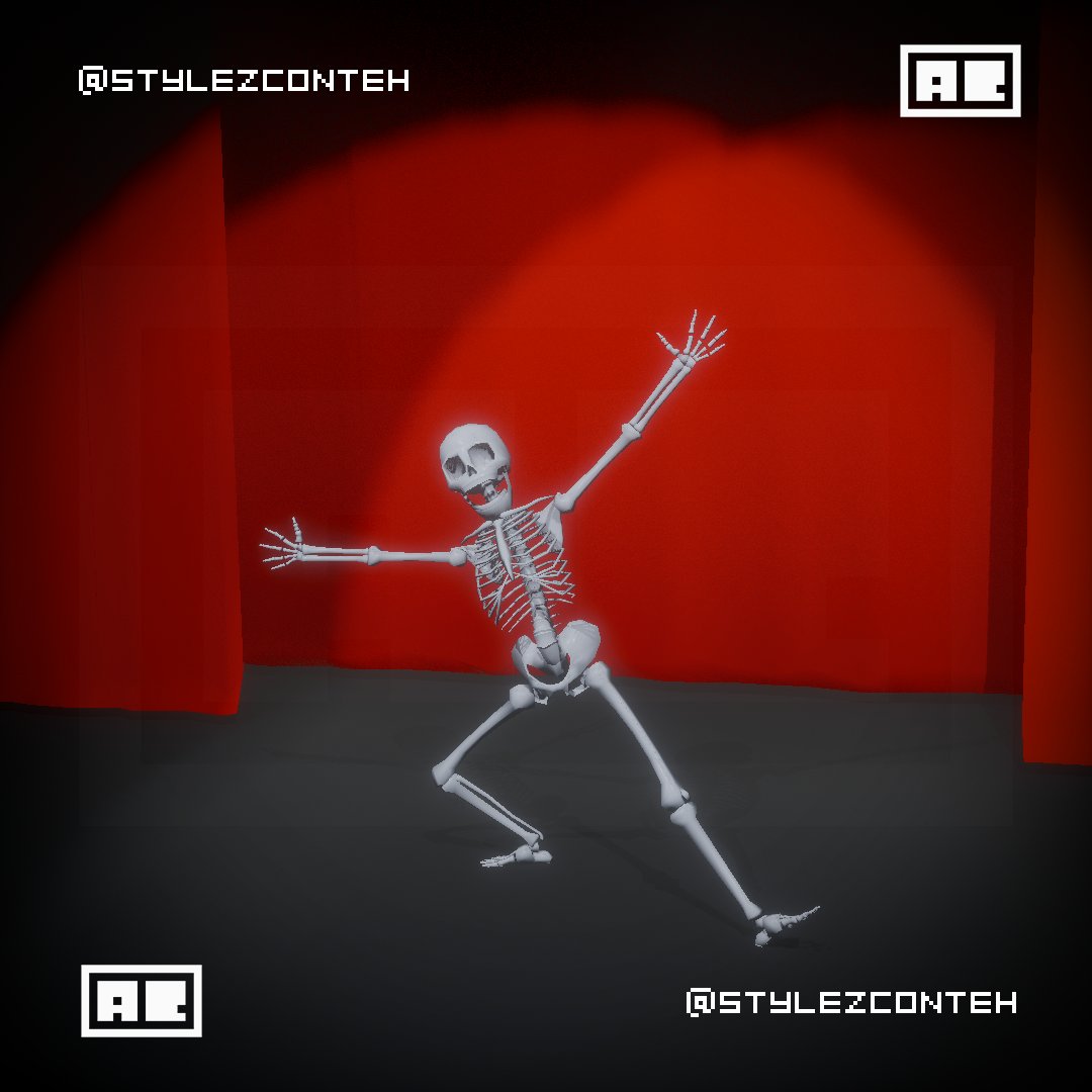 StyleZConteh's tweet image. Trying to do a model and/or rig a day so I can get better, we&apos;ll see how that goes. Day 1. The highest poly rig I&apos;ve ever made.

#lowpoly #lowpoly3d #blender #blender3d #b3d #skeleton #blendtober