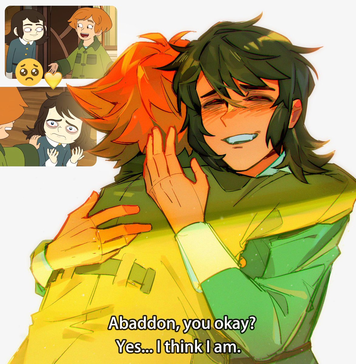 The way things are now… It’s just right..
I don’t regret making this choice.
#hauntedhotel #abaddon #Esther #hauntedhotelfanart 
siblings forever<33